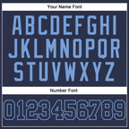 Custom Baseball Jersey Navy Light Blue Sublimation, Custom Name Number, Men Youth Unisex