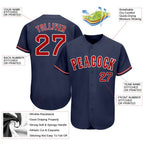 Custom Baseball Jersey Navy Red White Sublimation, Custom Name Number, Men Youth Unisex
