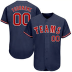 Custom Baseball Jersey Navy Red White Sublimation, Custom Name Number, Men Youth Unisex
