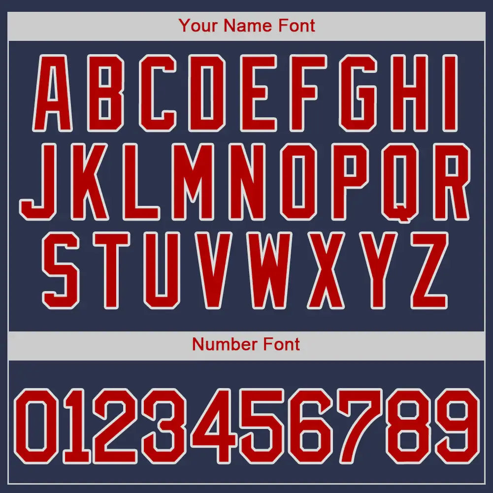 Custom Baseball Jersey Navy Red White Sublimation, Custom Name Number, Men Youth Unisex