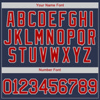 Custom Baseball Jersey Navy Red White Sublimation, Custom Name Number, Men Youth Unisex