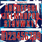 Custom Soccer Jersey Navy Red White Sublimation, Team Uniform Kit, Custom Name Number, Unisex Men Women Youth