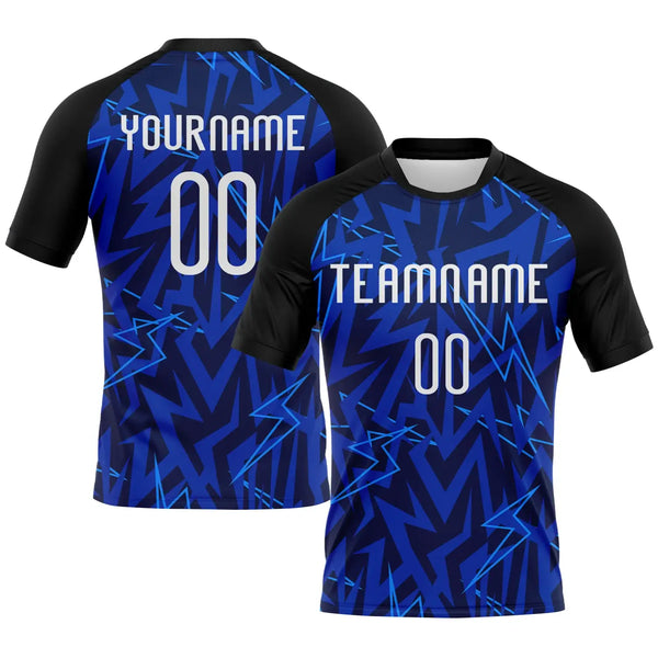 Custom Volleyball Jersey Navy Thunder Blue Black Lightning Sublimation, Custom Name Number, Women Girls Unisex Youth