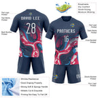 Custom Volleyball Jersey Navy White Fluid Sublimation, Custom Name Number, Women Girls Unisex Youth