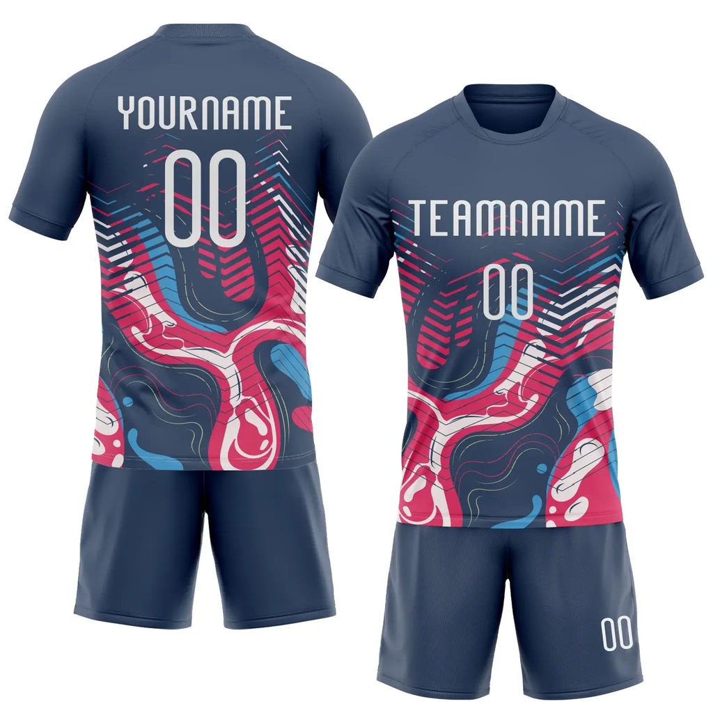 Custom Volleyball Jersey Navy White Fluid Sublimation, Custom Name Number, Women Girls Unisex Youth