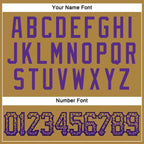 Custom Drift Fashion Baseball Jersey Old Gold Purple Black Sublimation, Custom Name Number, Men Youth Unisex