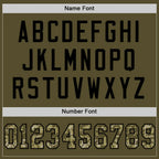 Custom Mesh Football Jersey Olive Camo Black Pro Style Sublimation, Custom Name Number, Men Youth Unisex