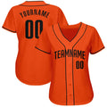 Custom Baseball Jersey Orange Black Sublimation, Custom Name Number, Men Youth Unisex