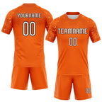 Custom Abstract Shape Volleyball Jersey Orange White Black Sublimation, Custom Name Number, Women Girls Unisex Youth