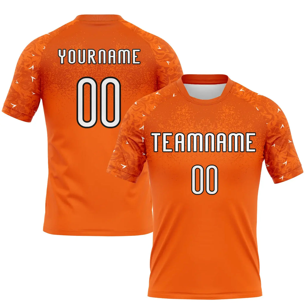 Custom Abstract Shape Volleyball Jersey Orange White Black Sublimation, Custom Name Number, Women Girls Unisex Youth