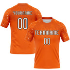 Custom Abstract Shape Volleyball Jersey Orange White Black Sublimation, Custom Name Number, Women Girls Unisex Youth