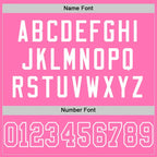 Custom Mesh Football Jersey Pink White Pro Style Sublimation, Custom Name Number, Men Youth Unisex