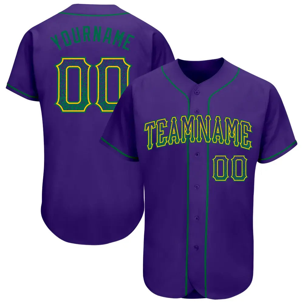 Custom Drift Fashion Baseball Jersey Purple Kelly Green Gold Sublimation, Custom Name Number, Men Youth Unisex