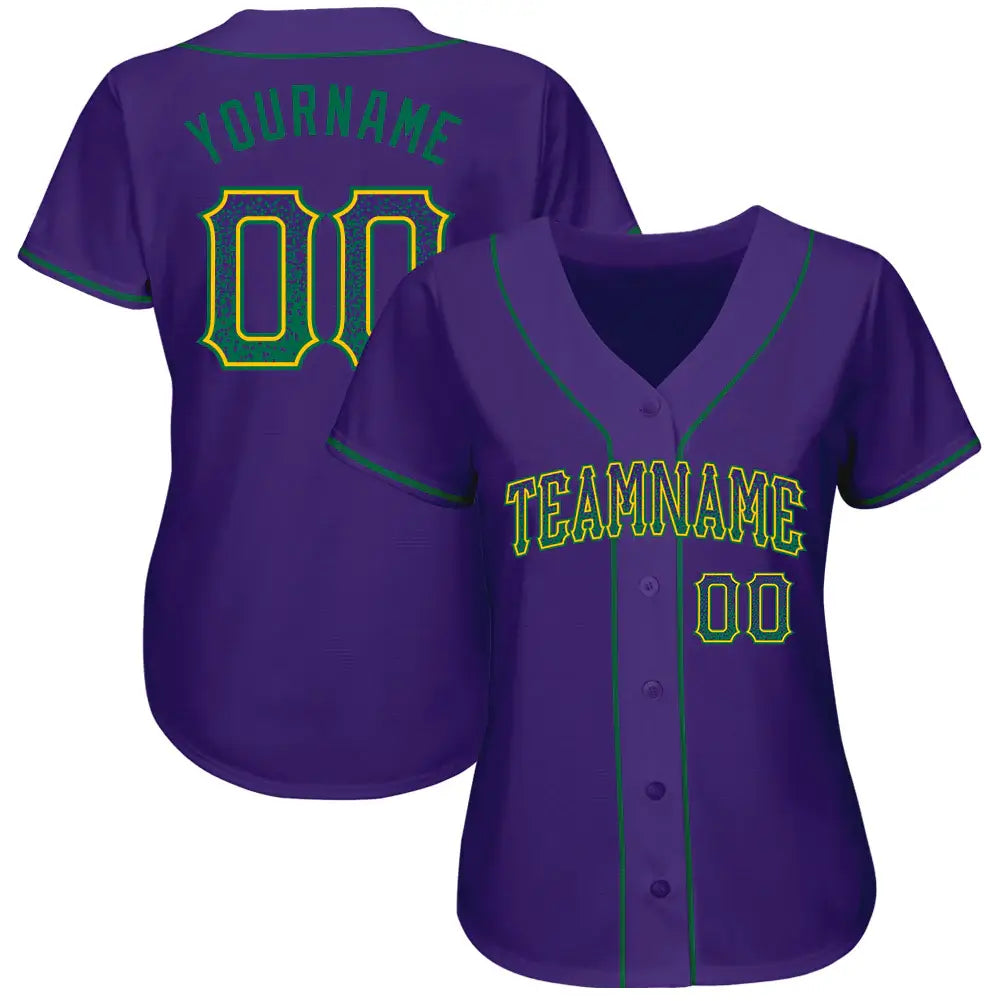 Custom Drift Fashion Baseball Jersey Purple Kelly Green Gold Sublimation, Custom Name Number, Men Youth Unisex