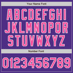 Custom 2-Button Softball Jersey Purple Pink White Sublimation, Custom Name Number, Women Girls Unisex Youth