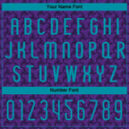 Custom Geometric Shape Volleyball Jersey Purple Teal Black Sublimation, Custom Name Number, Women Girls Unisex Youth