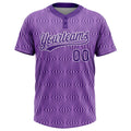 Custom 2-Button Softball Jersey 3D Pattern Purple Purple White Sublimation, Custom Name Number, Women Girls Unisex Youth