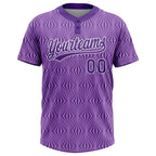 Custom 2-Button Softball Jersey 3D Pattern Purple Purple White Sublimation, Custom Name Number, Women Girls Unisex Youth