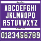 Custom Mesh Football Jersey Purple White Gray Pro Style Sublimation, Custom Name Number, Men Youth Unisex