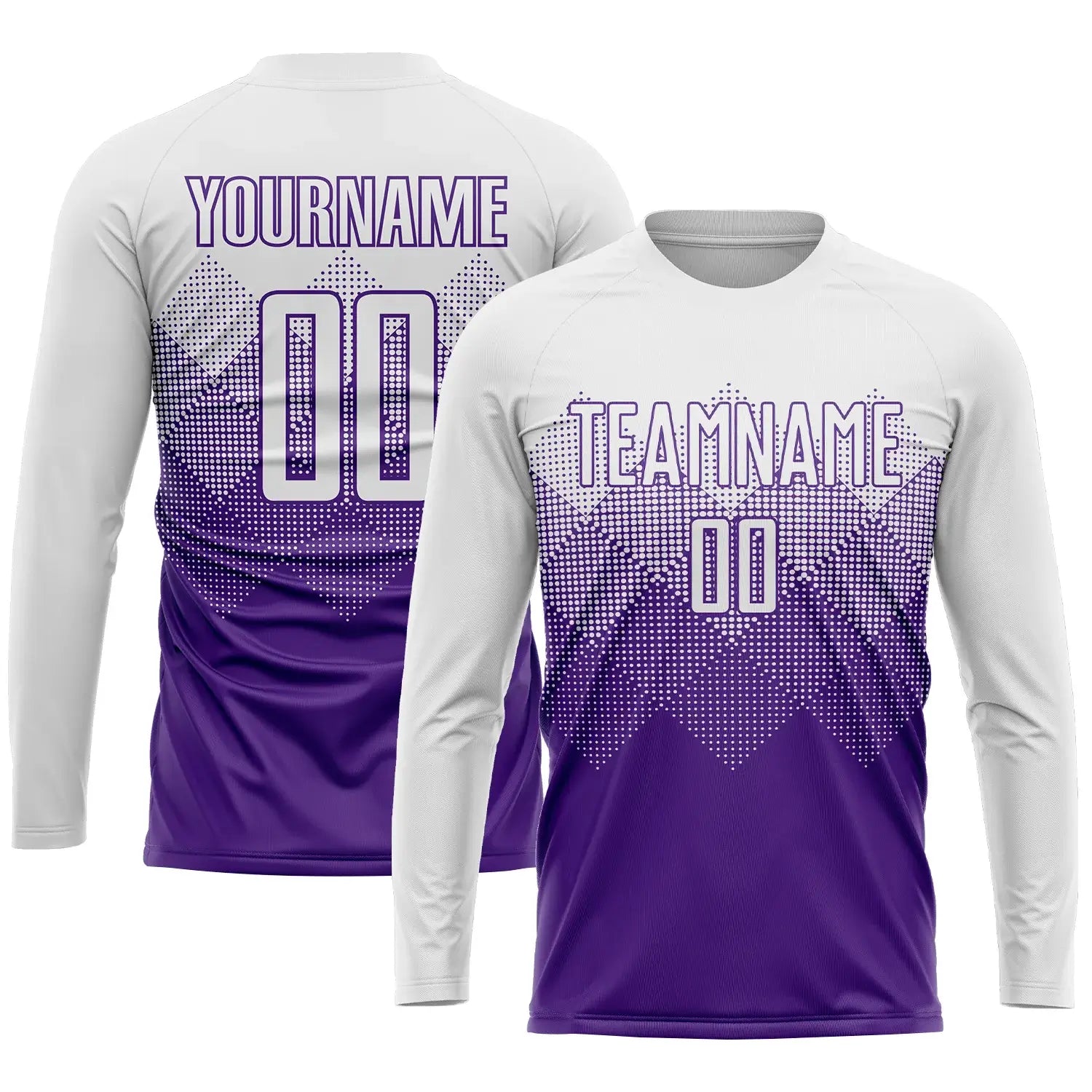 Custom Soccer Jersey Purple White Sublimation, Team Uniform Kit, Custom Name Number, Unisex Men Women Youth