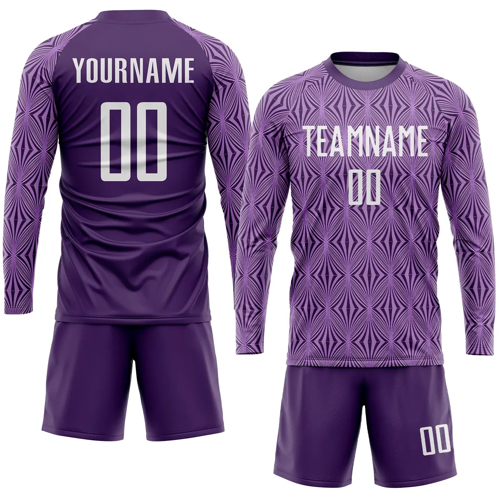 Custom Soccer Jersey Light Purple White Sublimation, Team Uniform Kit, Custom Name Number, Unisex Men Women Youth