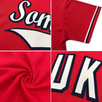 Custom American Flag Fashion Baseball Jersey Red Black White Sublimation, Custom Name Number, Men Youth Unisex