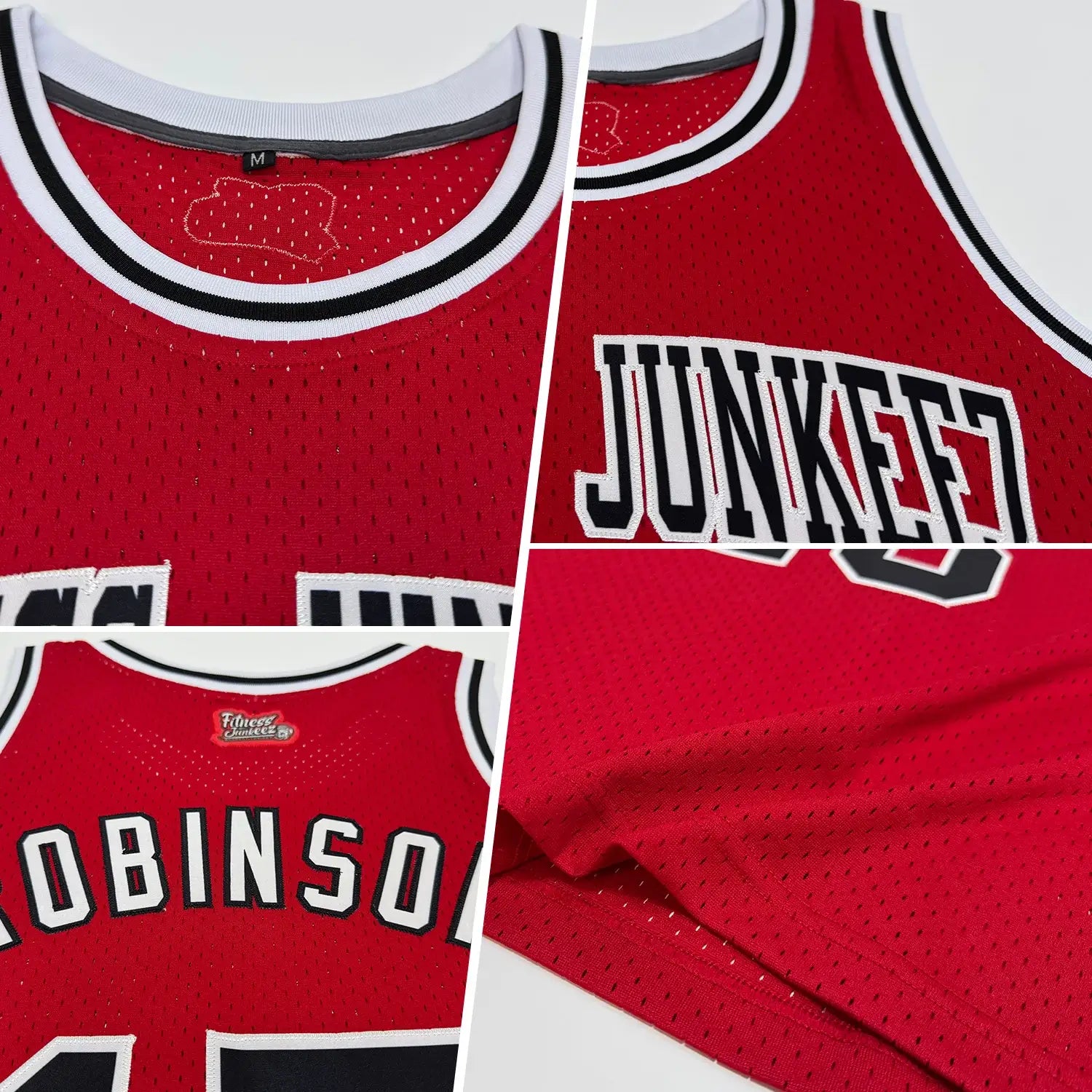Custom Throwback Basketball Jersey Red Black White Sublimation, Team Uniform Kit, Custom Name Number, Unisex Men Women Youth
