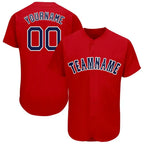 Custom Baseball Jersey Red Navy White Sublimation, Custom Name Number, Men Youth Unisex