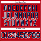 Custom Baseball Jersey Red Navy White Sublimation, Custom Name Number, Men Youth Unisex