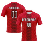 Custom Volleyball Jersey Red White Black Arrow Shape Sublimation, Custom Name Number, Women Girls Unisex Youth