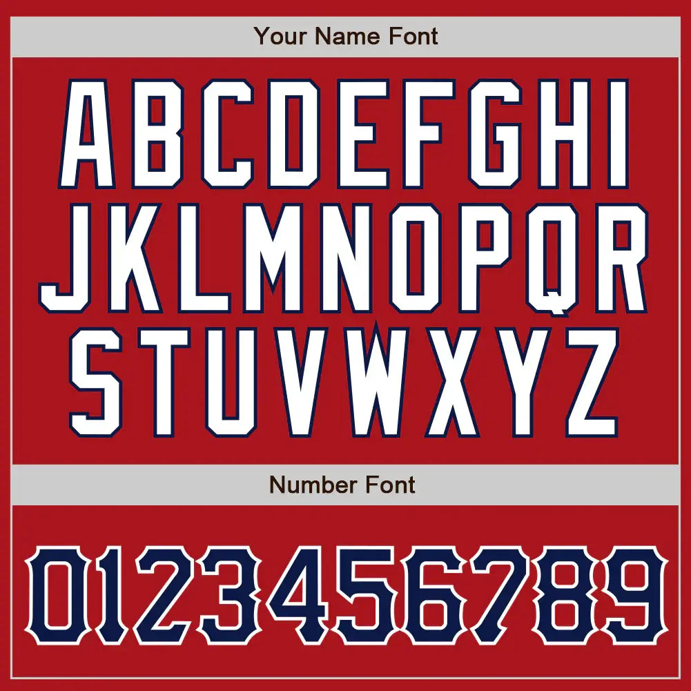Custom Pinstripe Baseball Jersey Red White Navy Sublimation, Custom Name Number, Men Youth Unisex