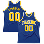 Custom Throwback Basketball Jersey Royal Gold White Sublimation, Team Uniform Kit, Custom Name Number, Unisex Men Women Youth