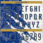 Custom Graffiti Pattern Volleyball Jersey Royal Old Gold Scratch Sublimation, Custom Name Number, Women Girls Unisex Youth
