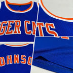 Custom Throwback Basketball Jersey Royal Orange White Sublimation, Team Uniform Kit, Custom Name Number, Unisex Men Women Youth
