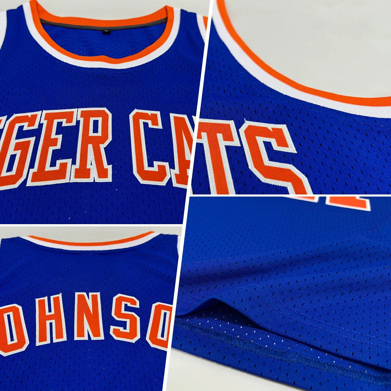 Custom Throwback Basketball Jersey Royal Orange White Sublimation, Team Uniform Kit, Custom Name Number, Unisex Men Women Youth