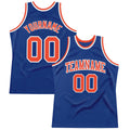 Custom Throwback Basketball Jersey Royal Orange White Sublimation, Team Uniform Kit, Custom Name Number, Unisex Men Women Youth