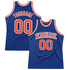 Custom Throwback Basketball Jersey Royal Orange White Sublimation, Team Uniform Kit, Custom Name Number, Unisex Men Women Youth