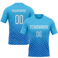 Custom Geometric Shape Volleyball Jersey Sky Blue White Thunder Blue Sublimation, Custom Name Number, Women Girls Unisex Youth