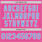 Custom Split Fashion Baseball Jersey Pink Light Blue White Sublimation, Custom Name Number, Men Youth Unisex