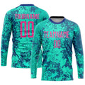 Custom Soccer Jersey Teal Pink Royal Sublimation, Team Uniform Kit, Custom Name Number, Unisex Men Women Youth