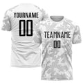 Custom Soccer Jersey White Black Sublimation, Team Uniform Kit, Custom Name Number, Unisex Men Women Youth