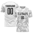 Custom Soccer Jersey White Black Sublimation, Team Uniform Kit, Custom Name Number, Unisex Men Women Youth