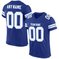 Custom Mesh Football Jersey Royal White Light Blue Pro Style Sublimation, Custom Name Number, Men Youth Unisex