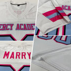 Custom Gradient Geometric Flag Football Jersey White Black Red Sublimation, Custom Name Number, Men Youth Unisex