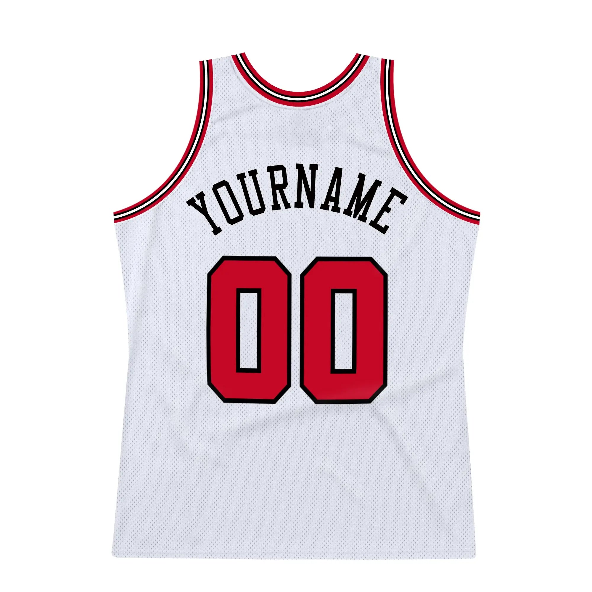 Custom Throwback Basketball Jersey White Red Black Sublimation, Team Uniform Kit, Custom Name Number, Unisex Men Women Youth