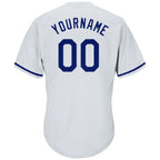 Custom Throwback Rib Knit Baseball Jersey White Royal Red Sublimation, Custom Name Number, Men Youth Unisex