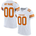 Custom Mesh Football Jersey White Texas Orange Pro Style Sublimation, Custom Name Number, Men Youth Unisex