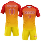 Custom Geometric Shape Volleyball Jersey Yellow Red White Sublimation, Custom Name Number, Women Girls Unisex Youth