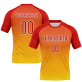 Custom Geometric Shape Volleyball Jersey Yellow Red White Sublimation, Custom Name Number, Women Girls Unisex Youth