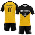 Custom Stripe Volleyball Jersey Yellow White Black Sublimation, Custom Name Number, Women Girls Unisex Youth
